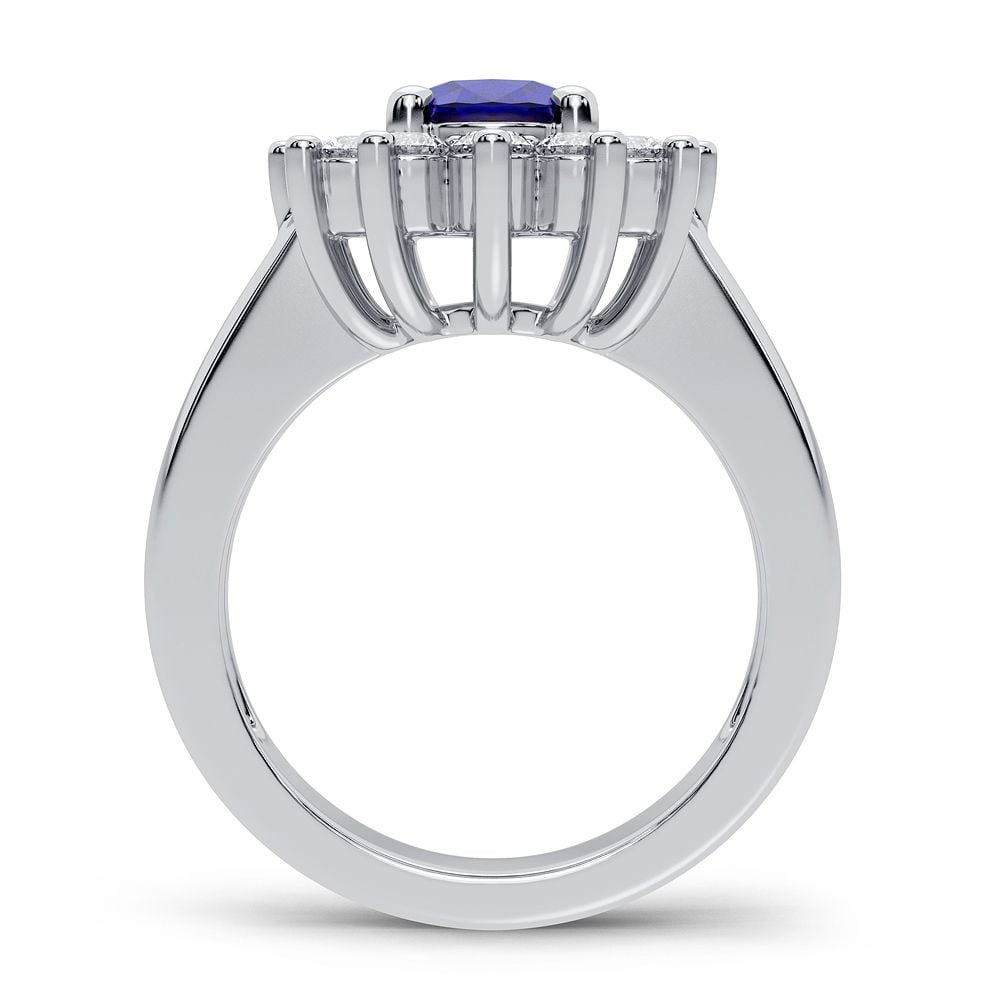 0.78 ct Sapphire & Diamond Ring in 14K Gold
