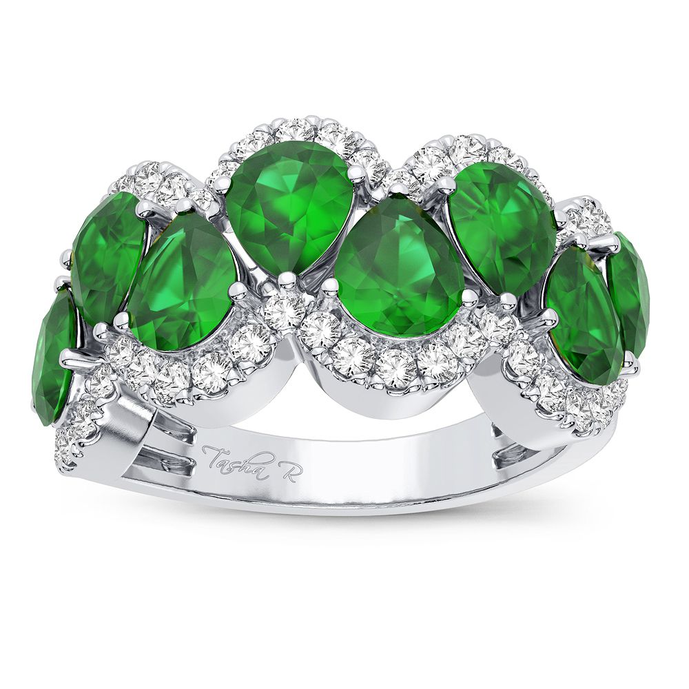 0.50 ct Emerald & Diamond Ring in 14K Gold