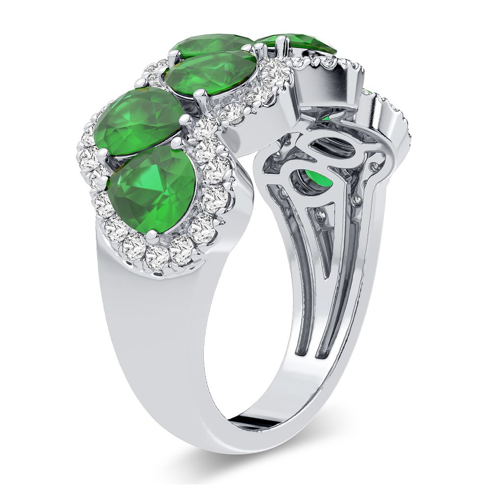 0.50 ct Emerald & Diamond Ring in 14K Gold
