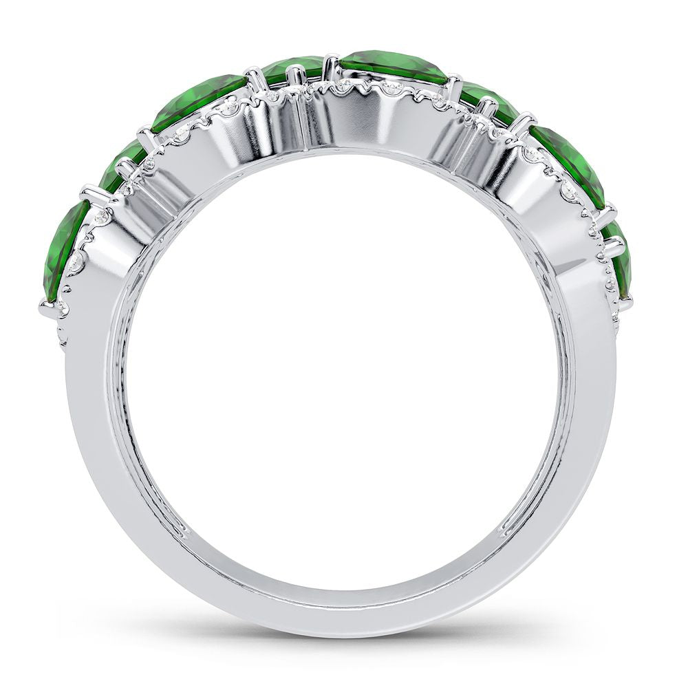0.50 ct Emerald & Diamond Ring in 14K Gold