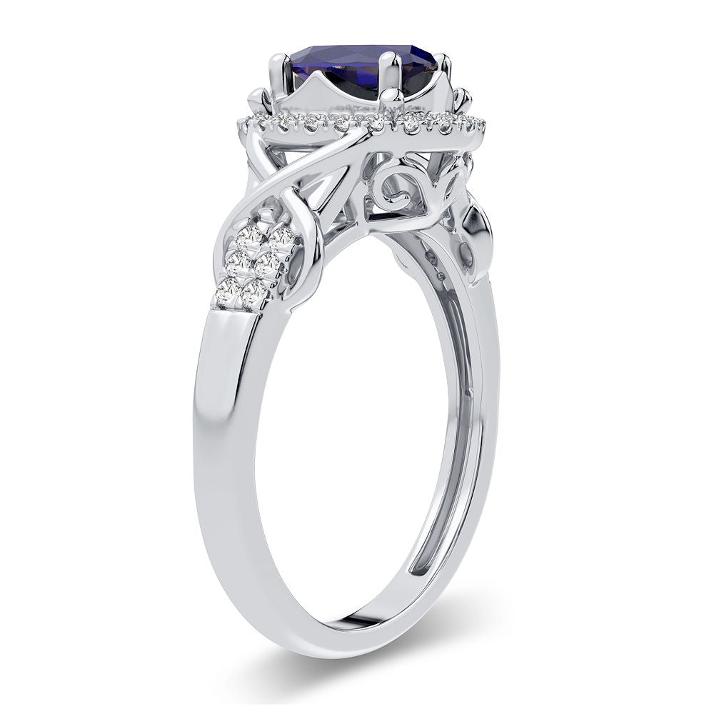 0.16 ct Sapphire & Diamond Ring in 14K Gold