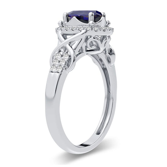 0.16 ct Sapphire & Diamond Ring in 14K Gold