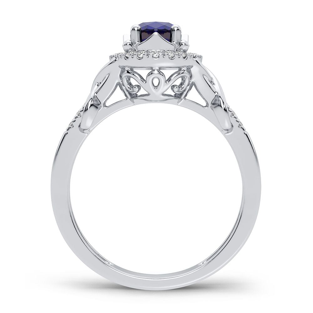 0.16 ct Sapphire & Diamond Ring in 14K Gold