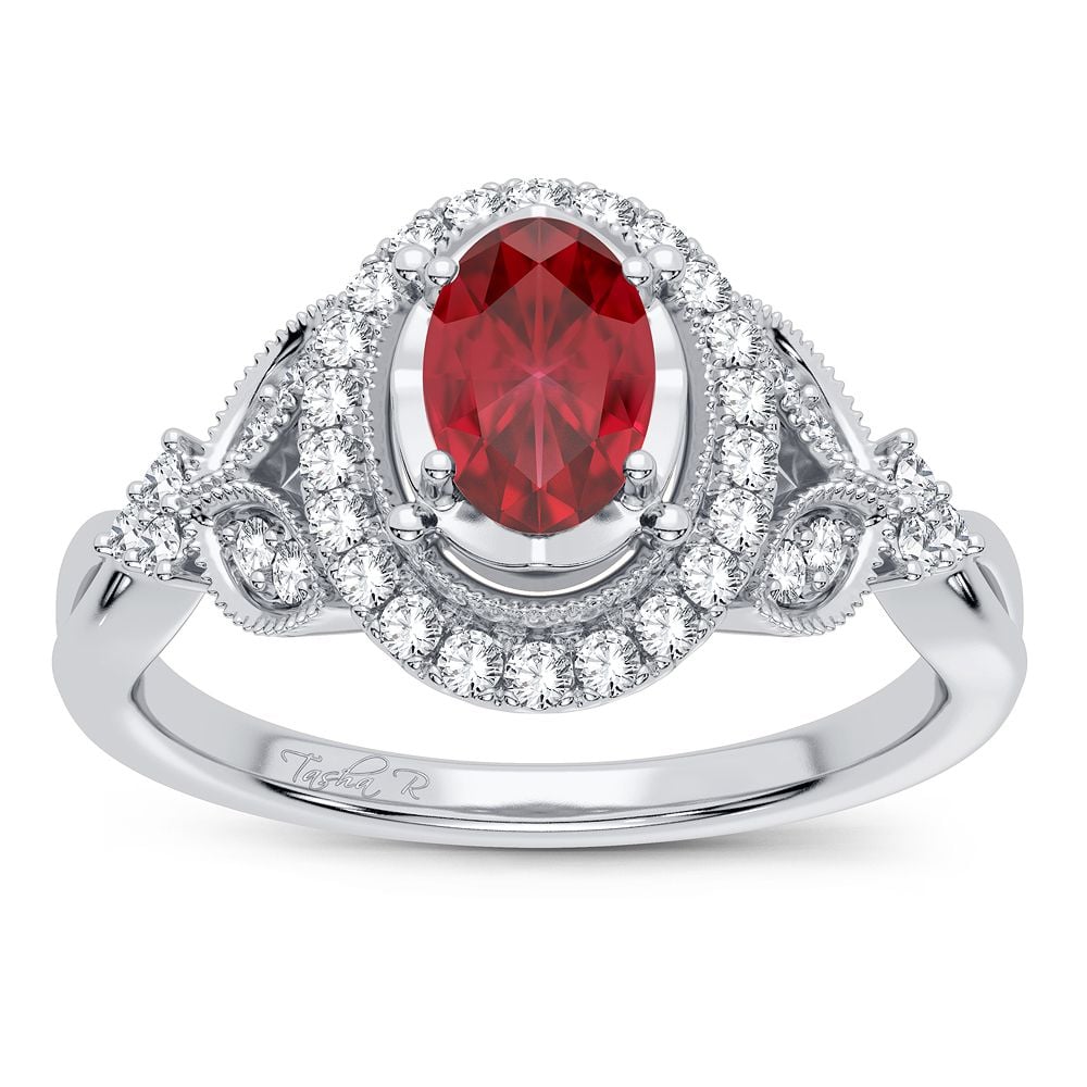 0.20 ct Ruby & Diamond Ring in 14K Gold