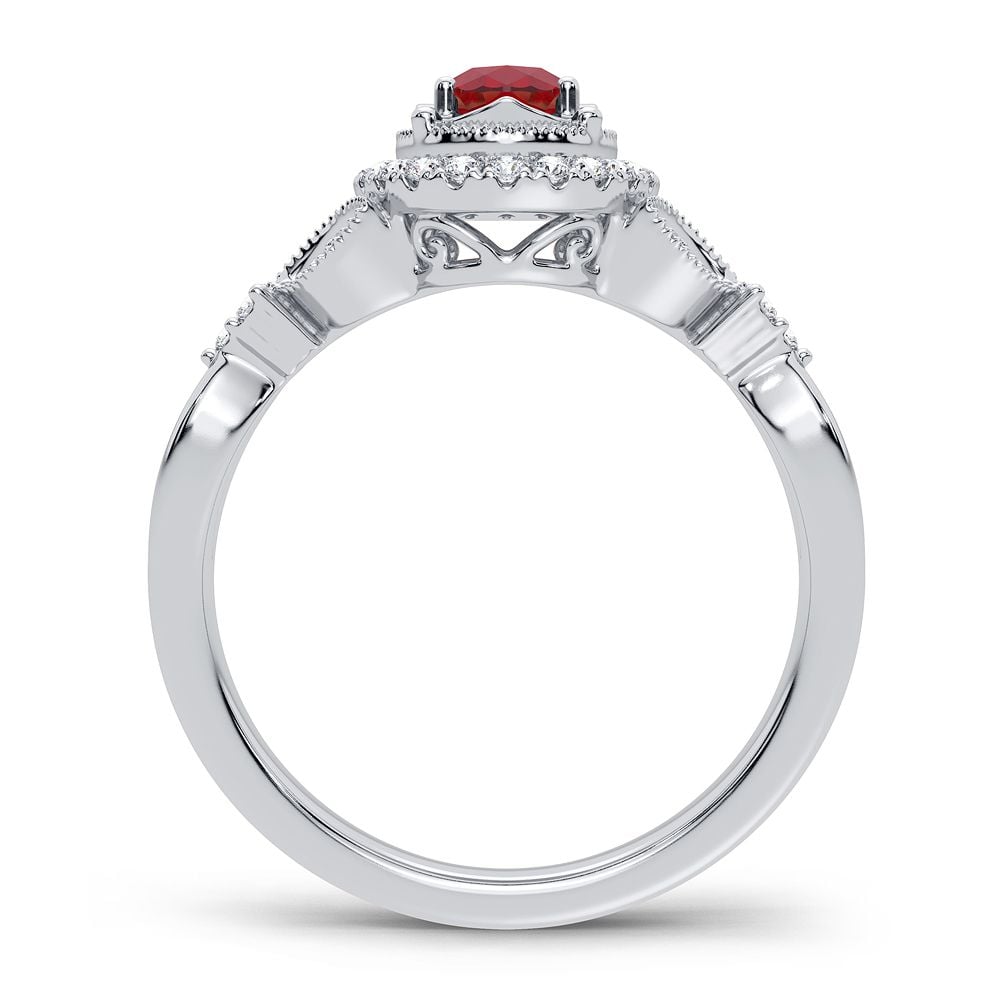 0.20 ct Ruby & Diamond Ring in 14K Gold