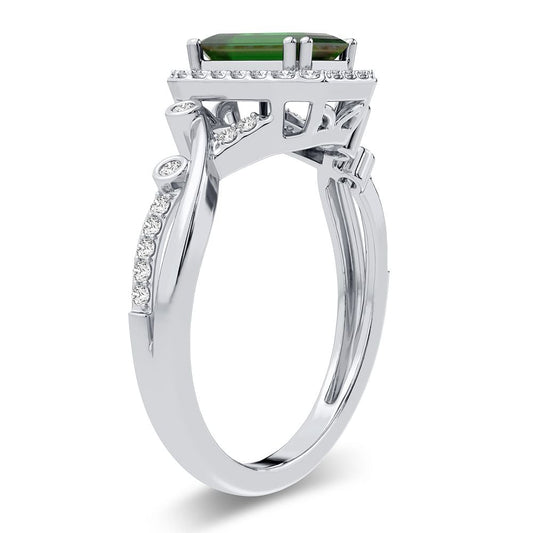 0.50 ct Emerald & Diamond Ring in 14K Gold