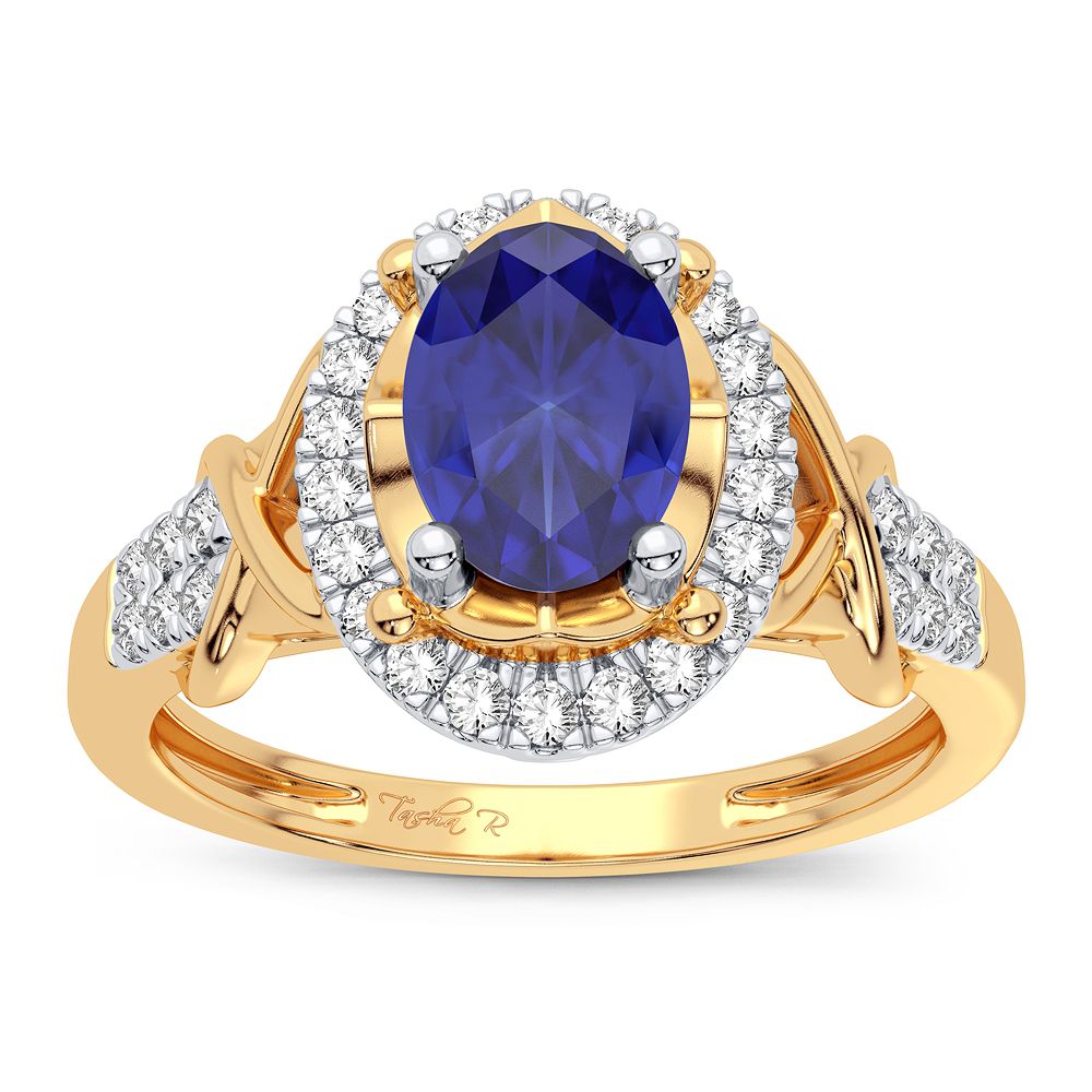0.16 ct Sapphire & Diamond Ring in 14K Gold
