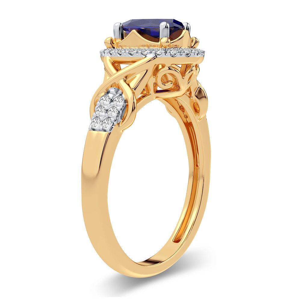 0.16 ct Sapphire & Diamond Ring in 14K Gold