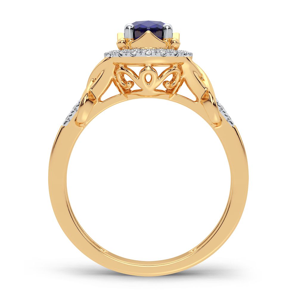 0.16 ct Sapphire & Diamond Ring in 14K Gold