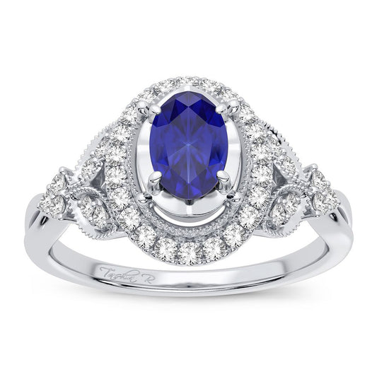 0.20 ct Sapphire & Diamond Ring in 14K Gold