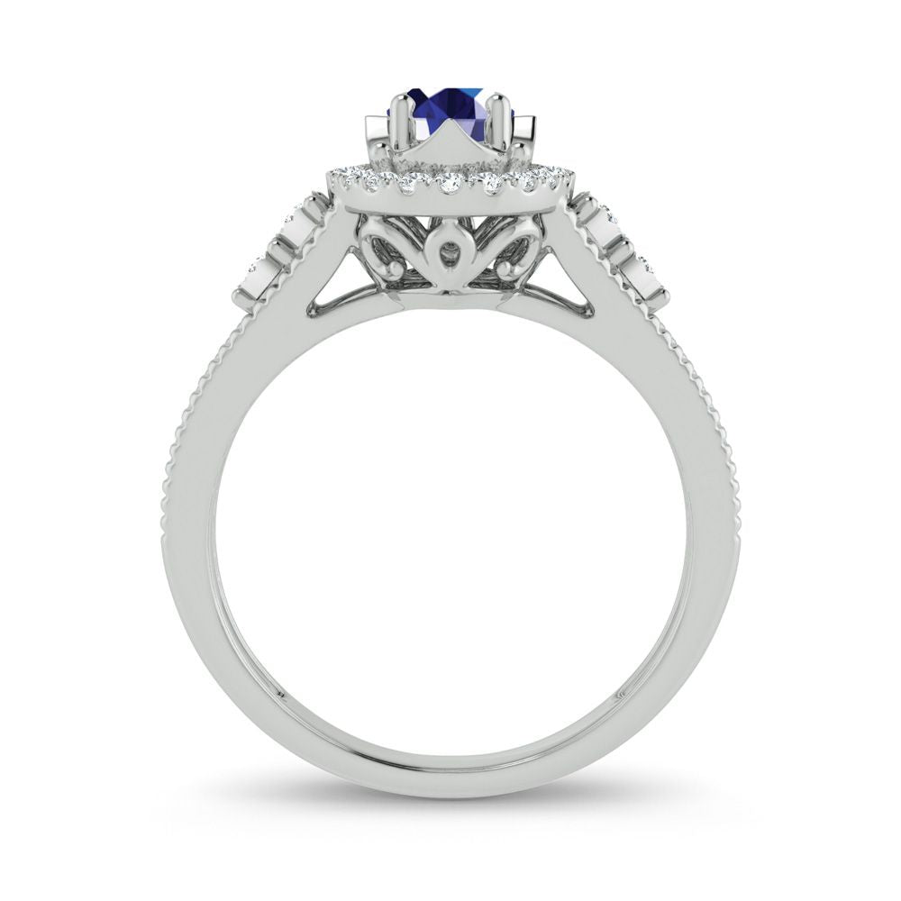 0.10 ct Sapphire & Diamond Ring in 14K Gold