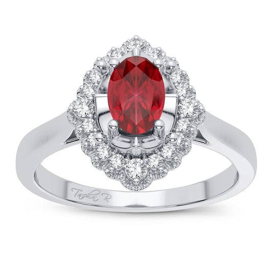 0.12 ct Ruby & Diamond Ring in 14K Gold