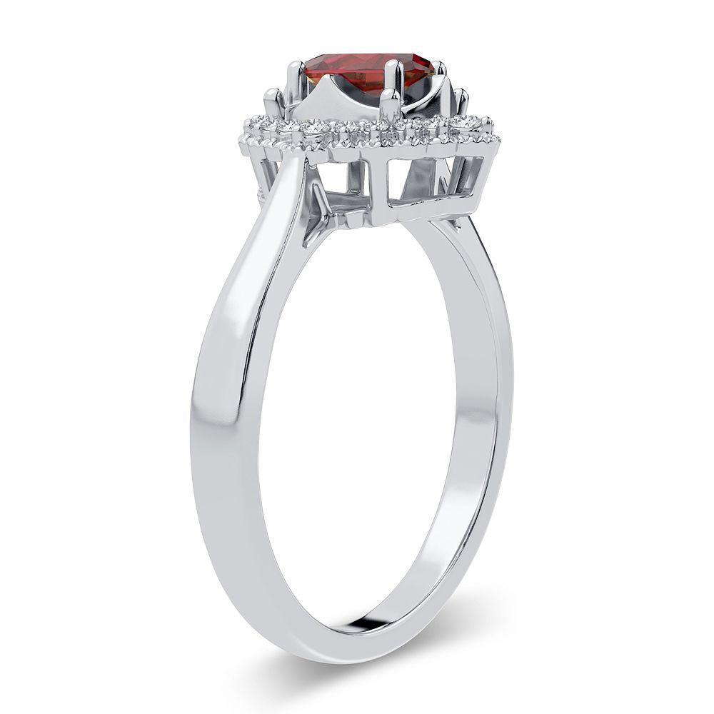 0.12 ct Ruby & Diamond Ring in 14K Gold