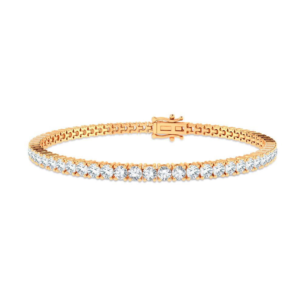 4.08 ct Diamond Bracelet in 14K Gold
