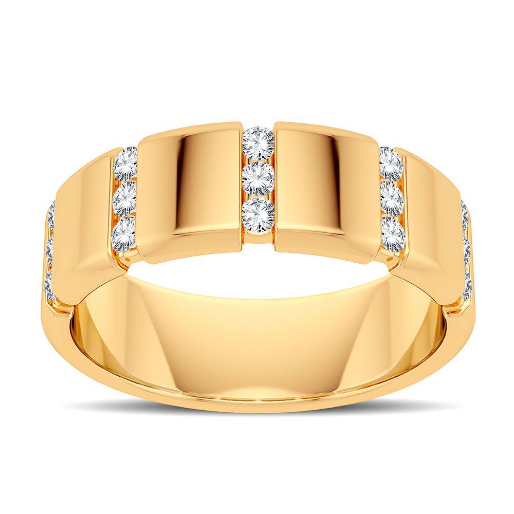 0.33 ct Men's Diamond Band in 14K Gold