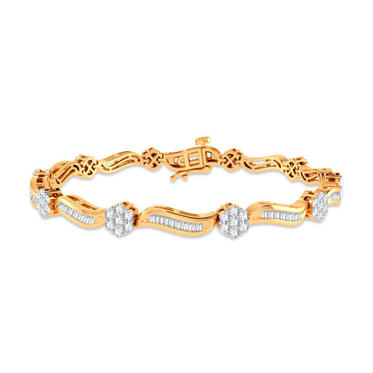 1.95 ct Diamond Bracelet in 14K Gold