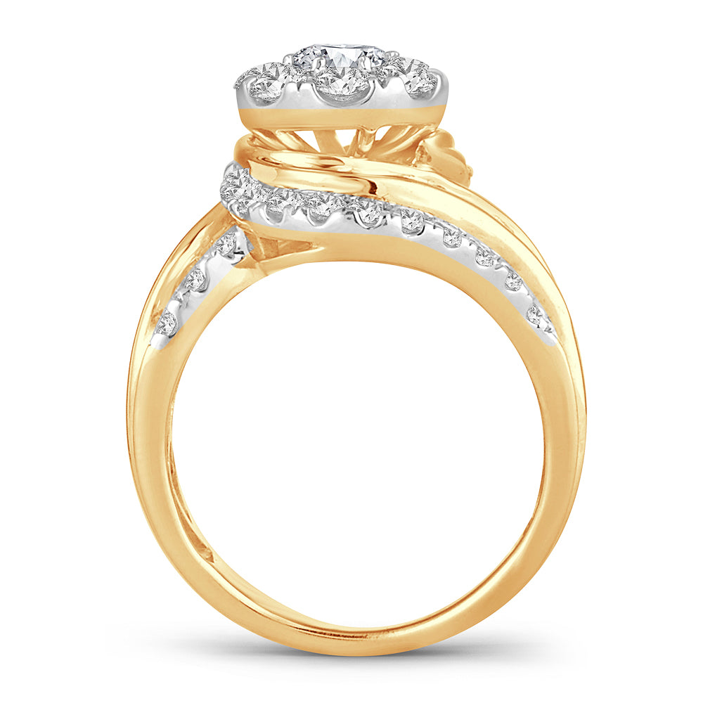 2.00 ct Diamond Bridal Ring in 14K Gold