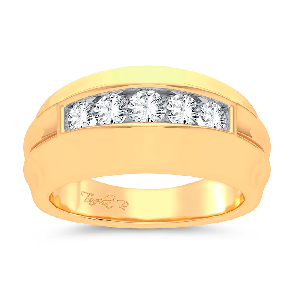 0.25 ct Men's Diamond Band in 14K Gold