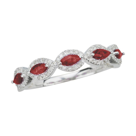 0.17 ct Ruby & Diamond Ring in 14K Gold