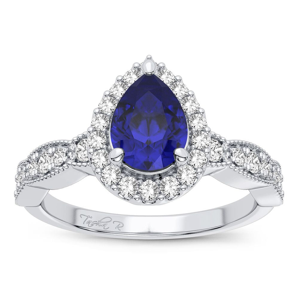 0.28 ct Sapphire & Diamond Ring in 14K Gold