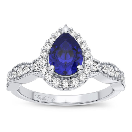 0.28 ct Sapphire & Diamond Ring in 14K Gold