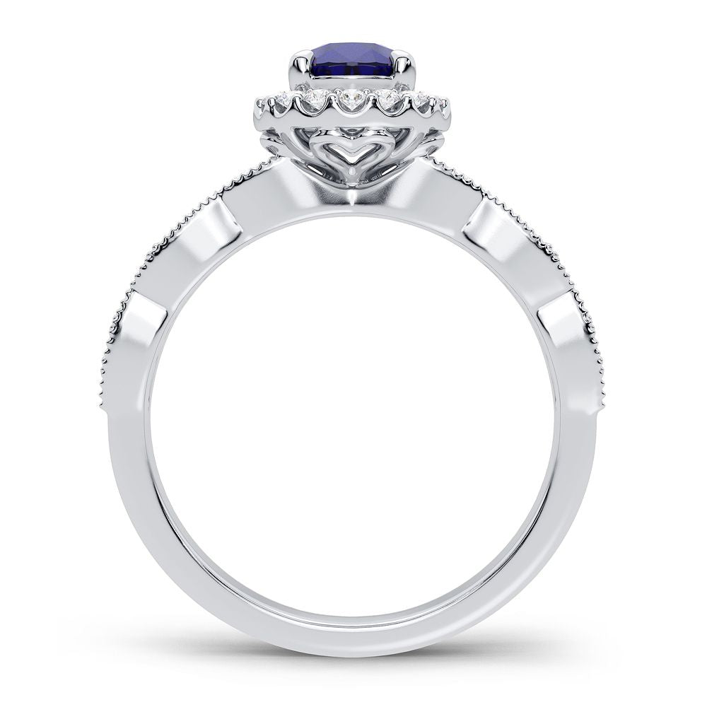 0.28 ct Sapphire & Diamond Ring in 14K Gold