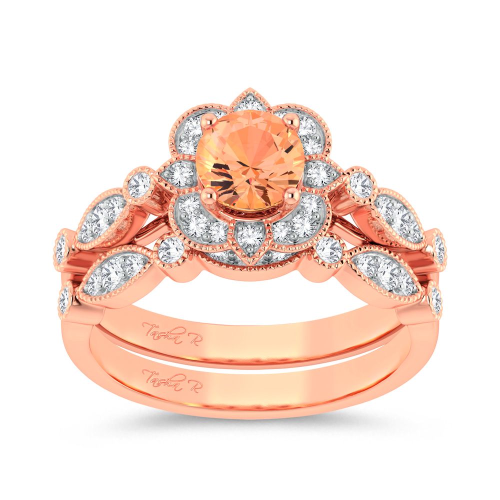 0.50 ct Morganite & Diamond Ring in 14K Gold