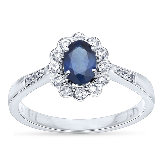 0.22 ct Sapphire & Diamond Ring in 14K Gold