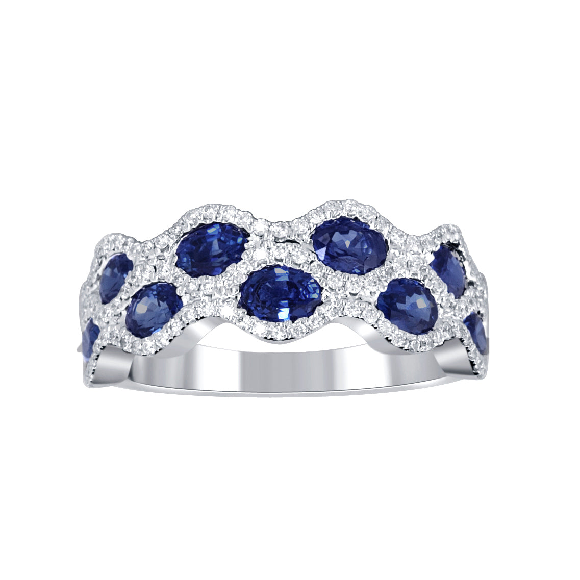 0.28 ct Sapphire & Diamond Band in 14K Gold