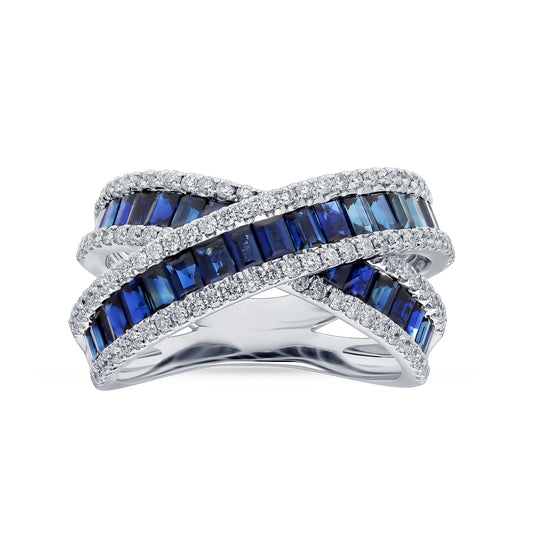 0.83 ct Sapphire & Diamond Ring in 14K Gold