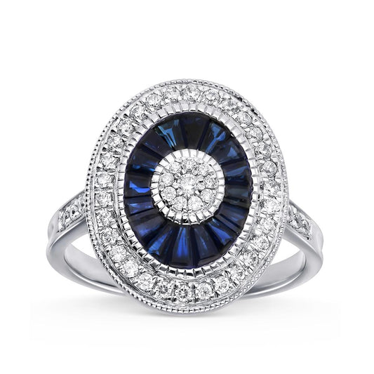 0.41 ct Sapphire & Diamond Ring in 14K Gold
