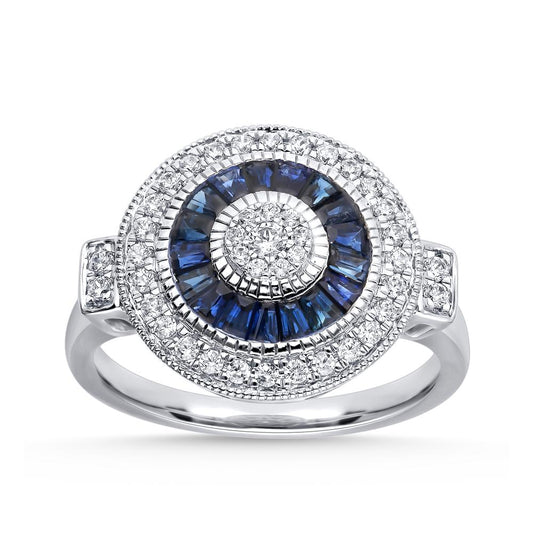 0.38 ct Sapphire & Diamond Ring in 14K Gold