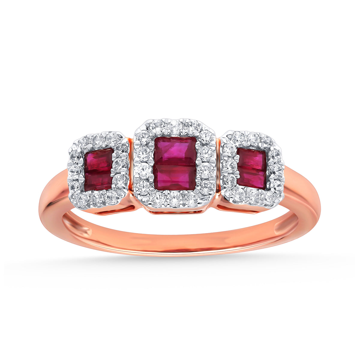0.22 ct Ruby & Diamond Ring in 14K Gold