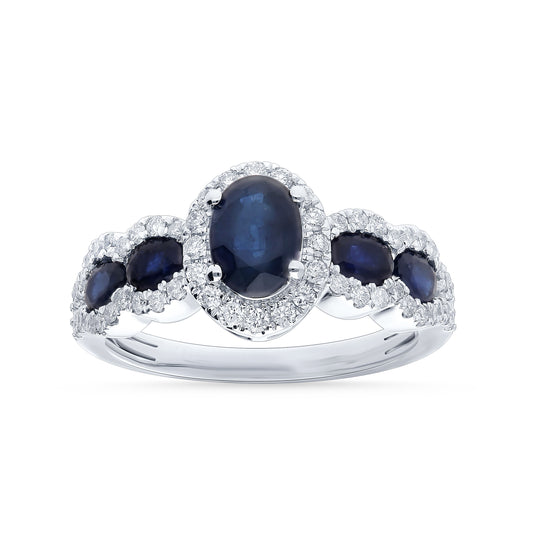 0.45 ct Sapphire & Diamond Ring in 14K Gold