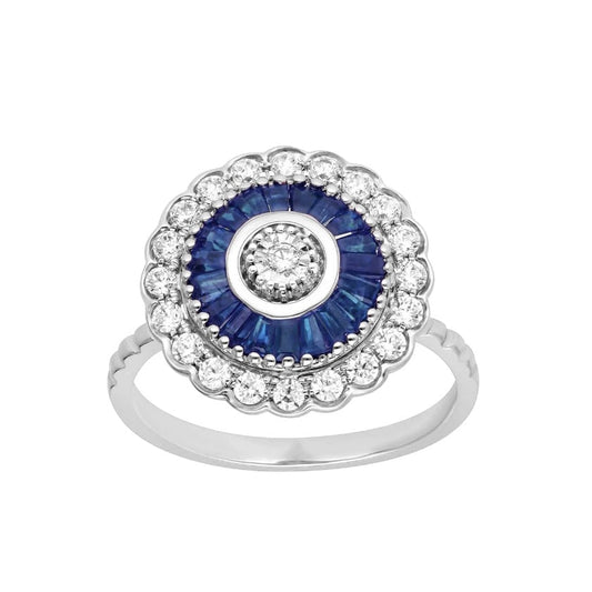 0.41 ct Sapphire & Diamond Ring in 14K Gold