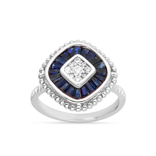 0.13 ct Sapphire & Diamond Ring in 14K Gold