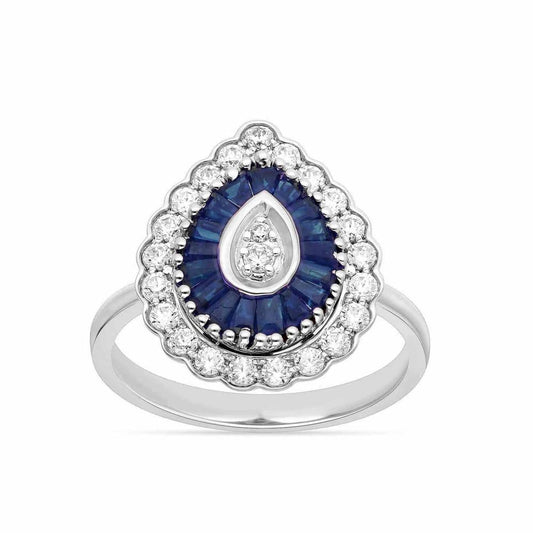 0.35 ct Sapphire & Diamond Ring in 14K Gold