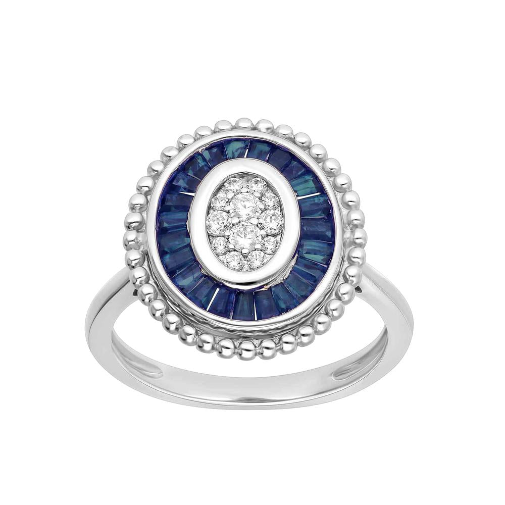 0.15 ct Sapphire & Diamond Ring in 14K Gold