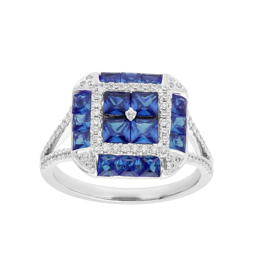 0.34 ct Sapphire & Diamond Ring in 14K Gold