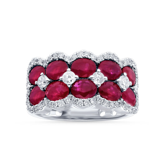 0.67 ct Ruby & Diamond Ring in 14K Gold