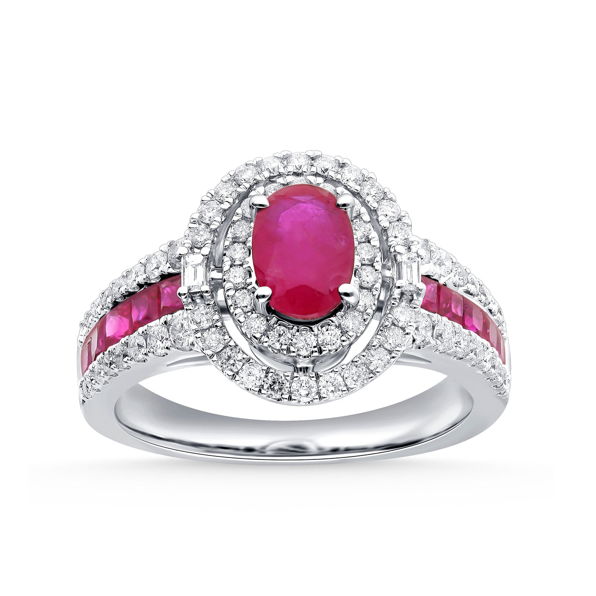 0.59 ct Ruby & Diamond Ring in 14K Gold