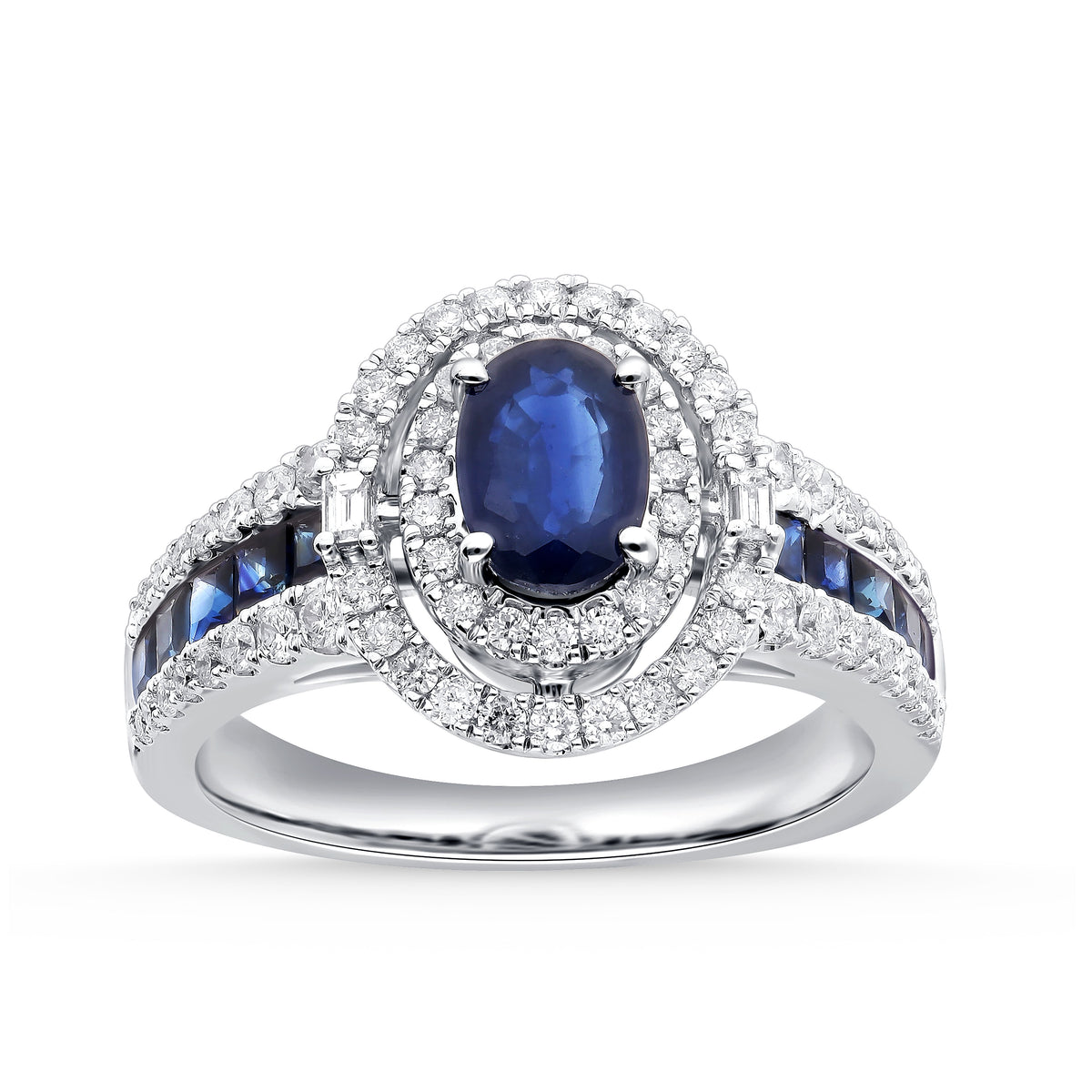 0.60 ct Sapphire & Diamond Ring in 14K Gold