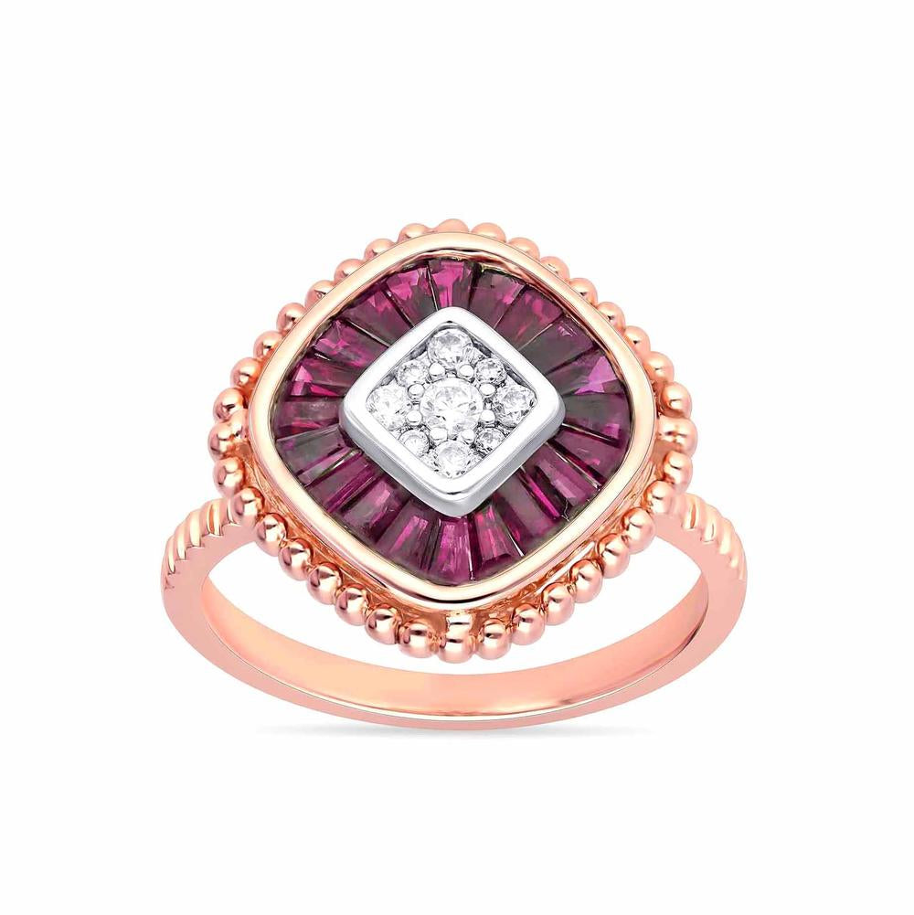 0.13 ct Ruby & Diamond Ring in 14K Gold