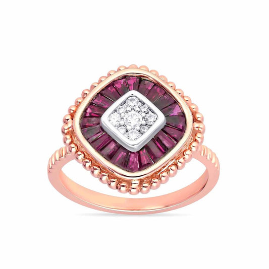 0.13 ct Ruby & Diamond Ring in 14K Gold