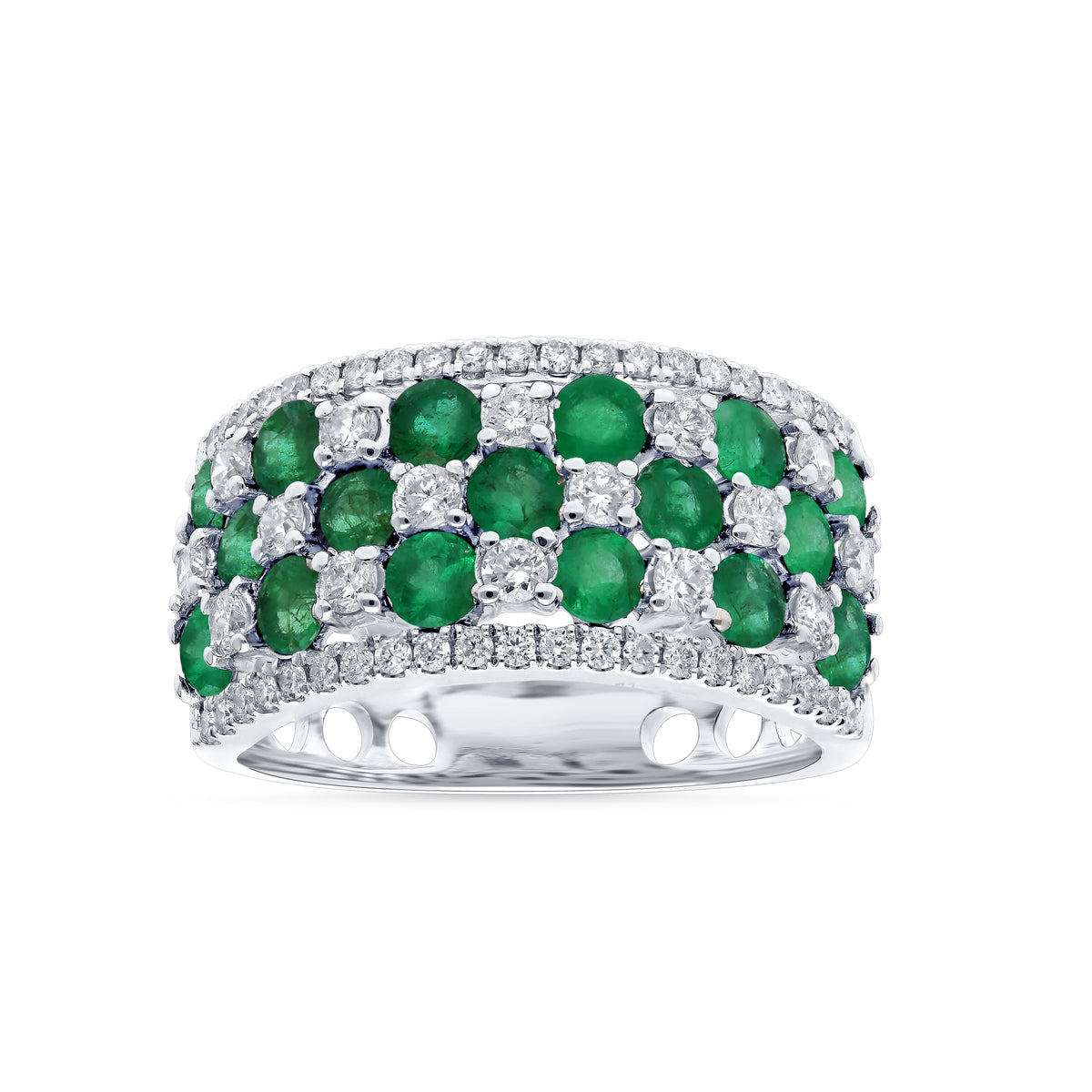 0.75 ct Emerald & Diamond Ring in 14K Gold