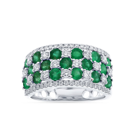 0.75 ct Emerald & Diamond Ring in 14K Gold