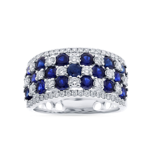 0.73 ct Sapphire & Diamond Ring in 14K Gold