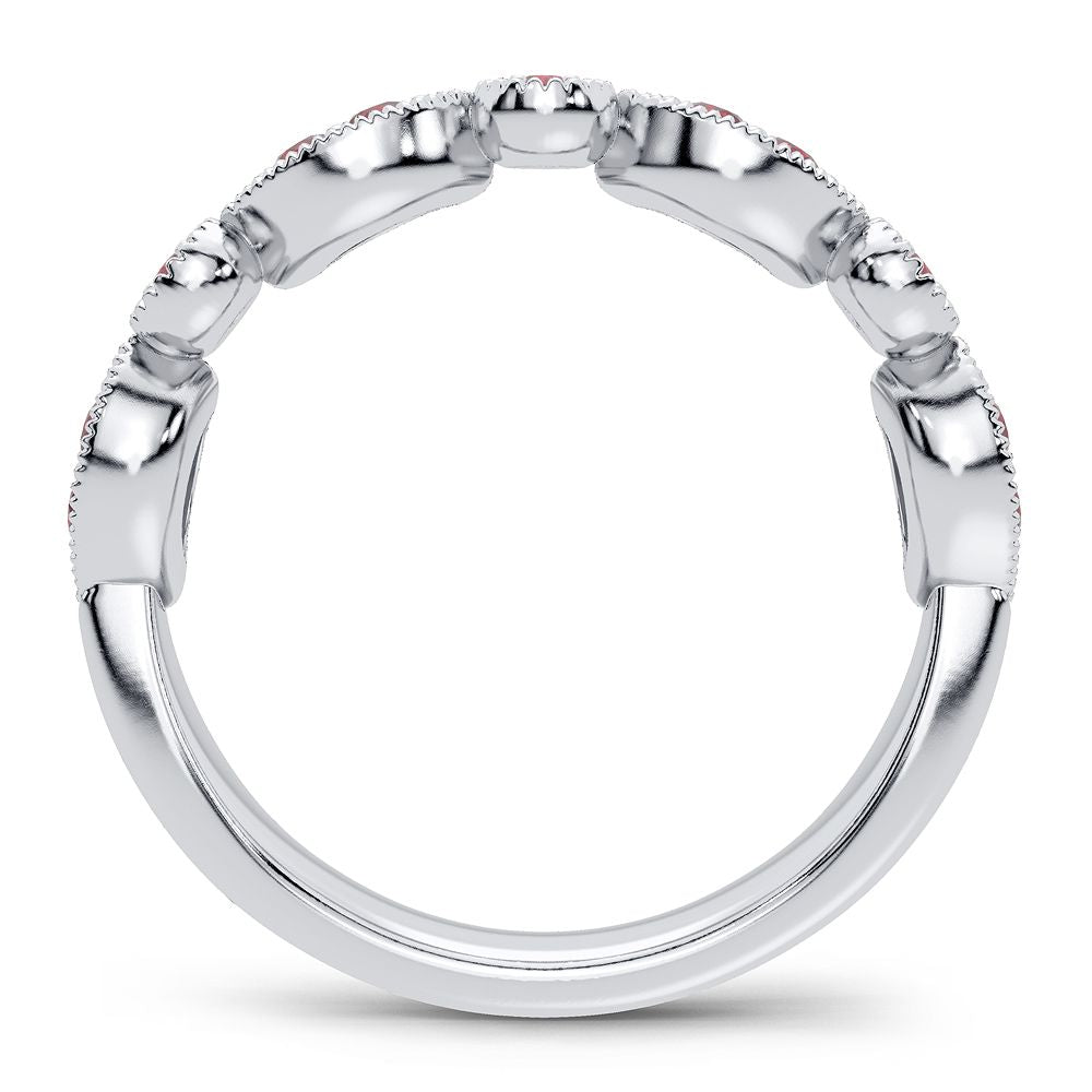 0.24 ct Ruby & Diamond Band in 14K Gold