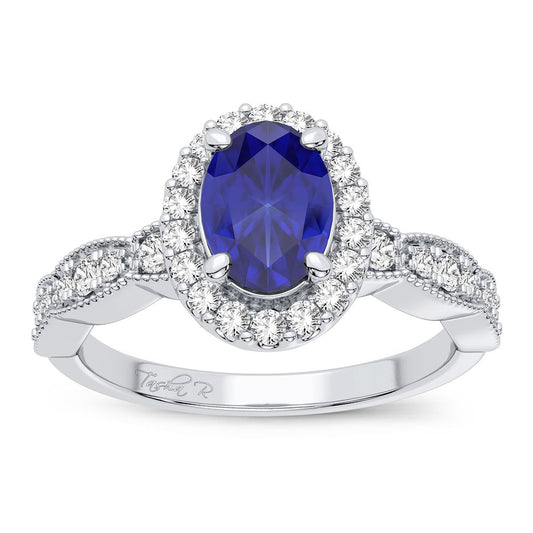 0.25 ct Sapphire & Diamond Ring in 14K Gold
