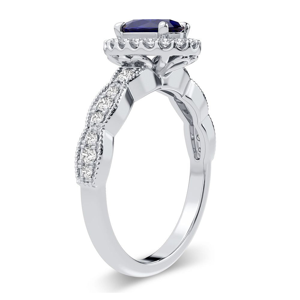 0.25 ct Sapphire & Diamond Ring in 14K Gold